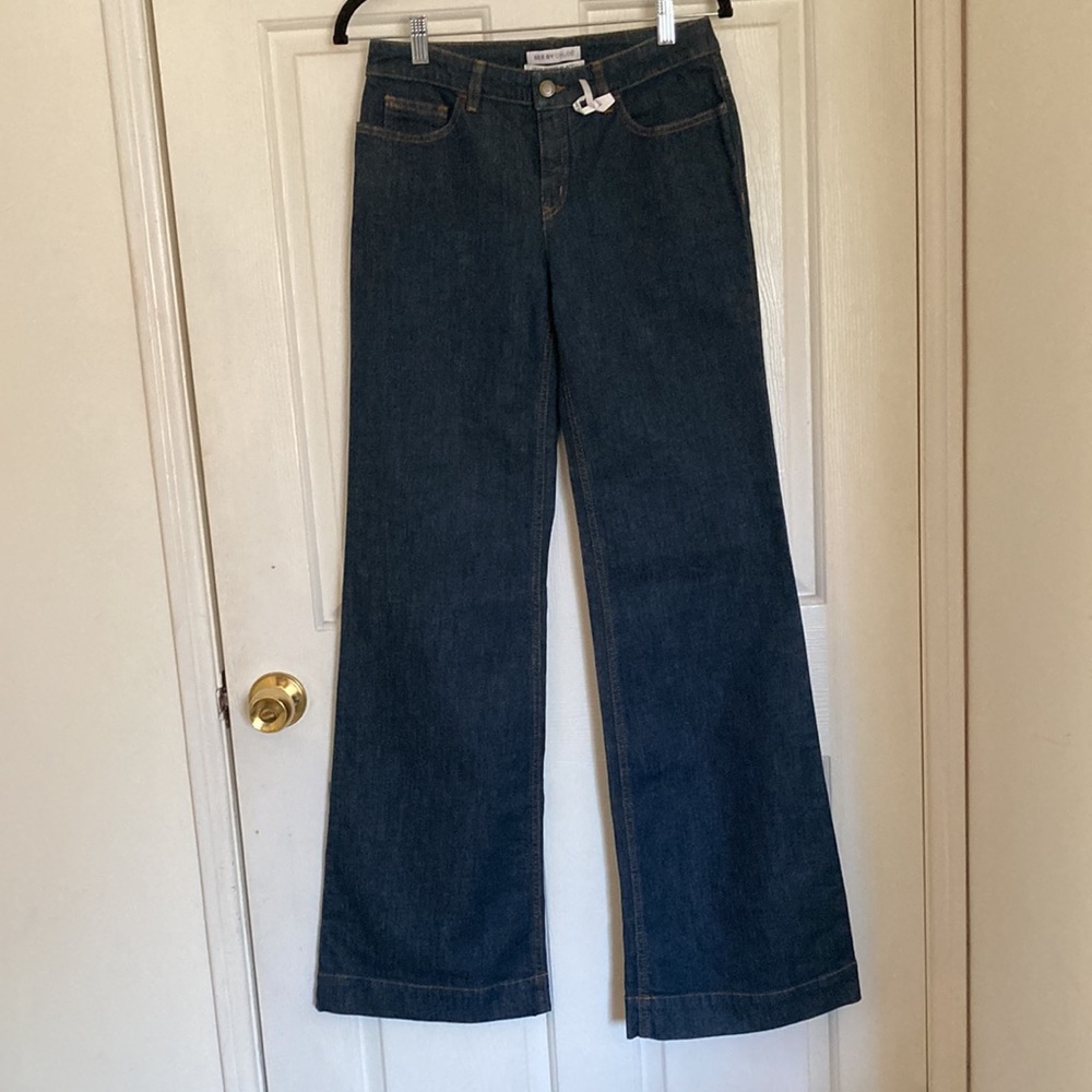 See by Chloe High Waist Flared Blue Denim Jeans sz 27 with 34” Inseam NEW